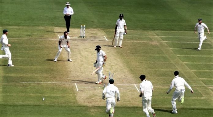 ind vas aus Bangalore test match day 4 india set 188 target to win for Australia