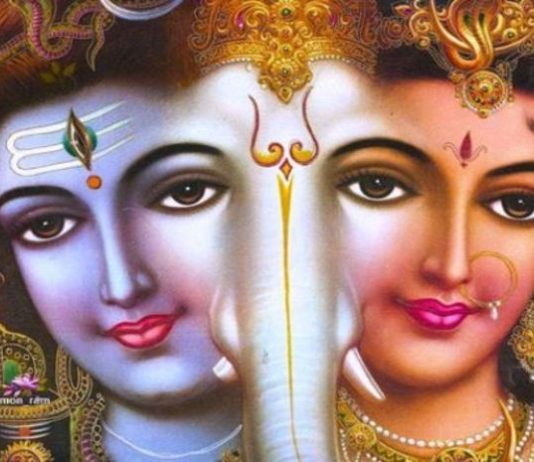 Shiv, Ganesh and Parvti