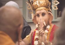 Loard Ganesh in a meat ad