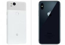 Google Pixel 2 and iPhone X