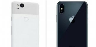 Google Pixel 2 and iPhone X