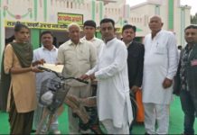 Sweaters and cycle distribution programs done at the Government School of village Dhilki