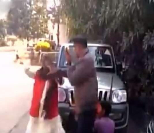 BJP leader hit a transport officer