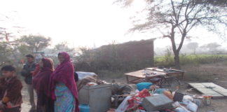 More than half a dozen houses and shops dropped in Nawab Nagar