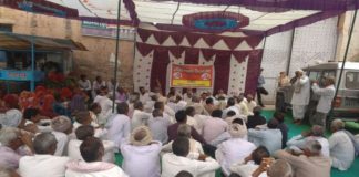 तारानगर में किसान फिर अपनी मांगों के लिए धरने पर