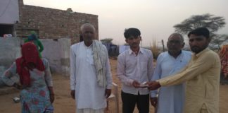 कालवास गाँव के पीड़ित तक पहुची मदद
